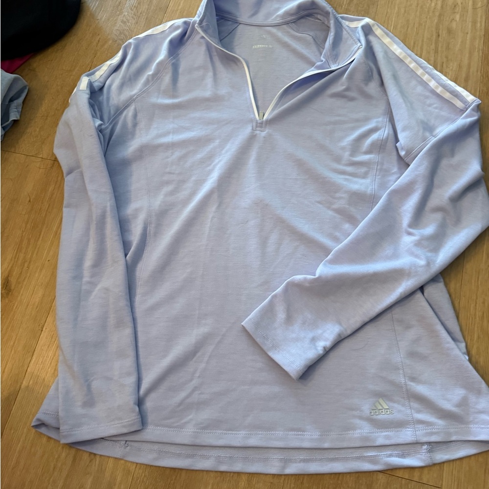 Adidas Lavender Quarter-Zip Pullover